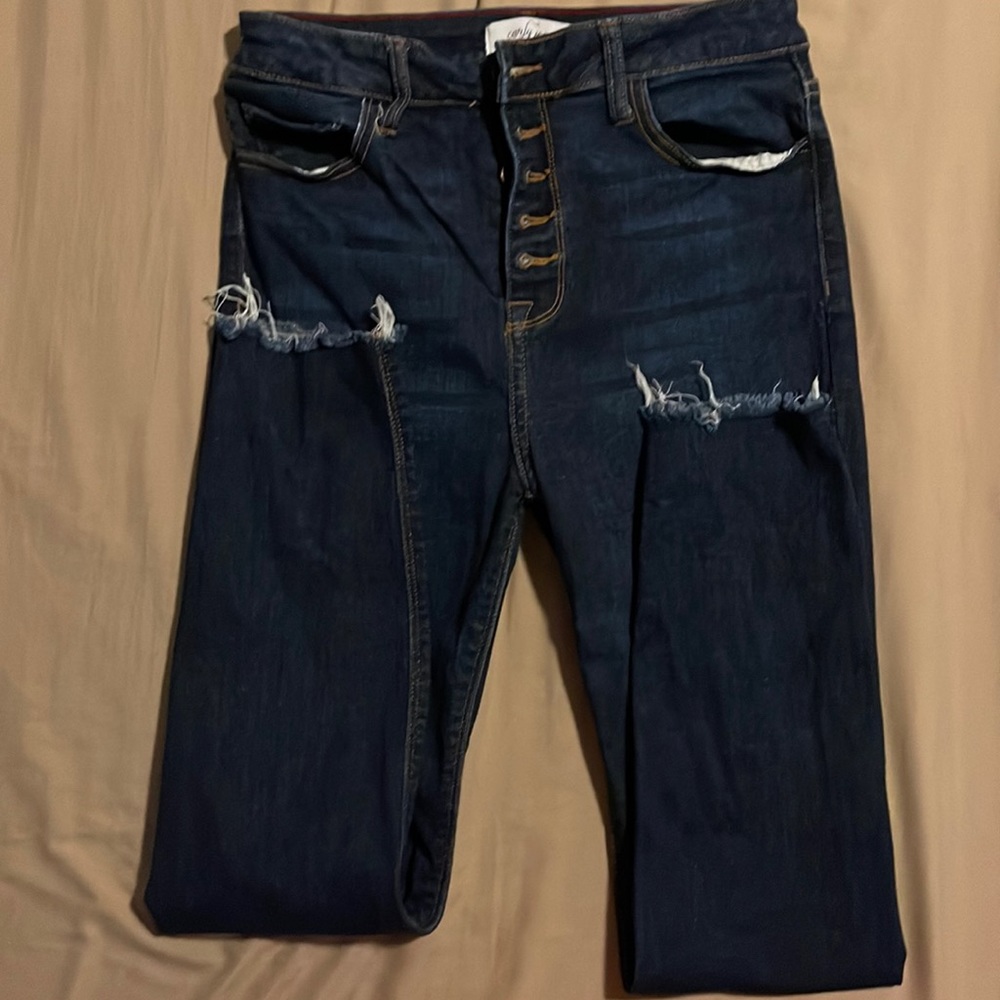 Carly Jean full leg. Dark wash